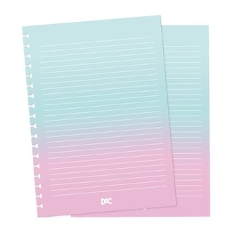 Refil para Caderno Universitário SMART Degradê em Papel Off-set 90g/m² 48 Folhas