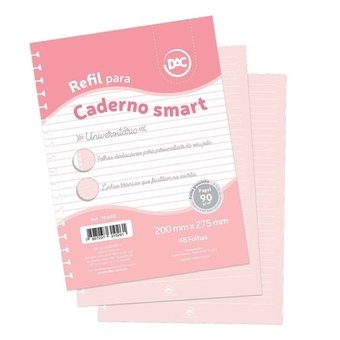 Refil para Caderno Universitário SMART em Papel Off-set 90g/m² 48 Folhas