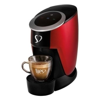 Cafeteira Espresso Multibebidas Três Corações Touch 220V Vermelha - Bebidas Variadas com Toque Simples