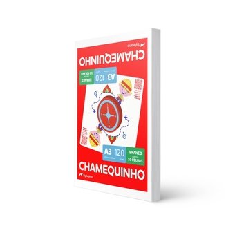 Papel Chamequinho A3 120g/m² 297mm x 420mm 40kg Branco 50 Folhas