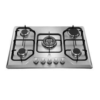 Cooktop a Gás Electrolux GT75X 5 Bocas Mesa de Inox com Tripla Chama cor Inox Bivolt