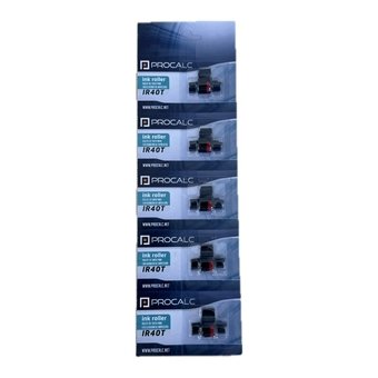 Rolete de Impressão para Calculadora Procalc IR40T Vermelho/Preto 5 Unidades