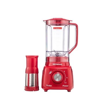 Liquidificador Mondial L-99 2.2L com Filtro 3 Velocidades + Pulsar 550W 110V Vermelho