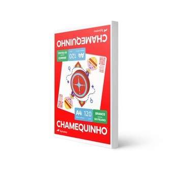 Papel Chamequinho A4 120g/m² 210mm x 297mm Branco 50 Folhas