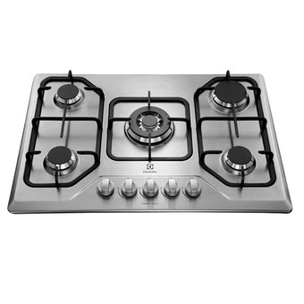 Cooktop a Gás Electrolux GT75X 5 Bocas Mesa de Inox com Tripla Chama cor Inox