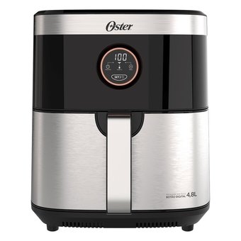 Fritadeira Elétrica Oster 4,8L Air Fryer Sem Óleo OFRT660 Preto 110V