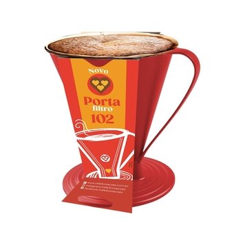 Suporte para Filtro de Caf&eacute; Vermelho 3...