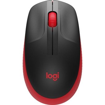 Mouse Logitech Wireless M190 Preto/Vermelho