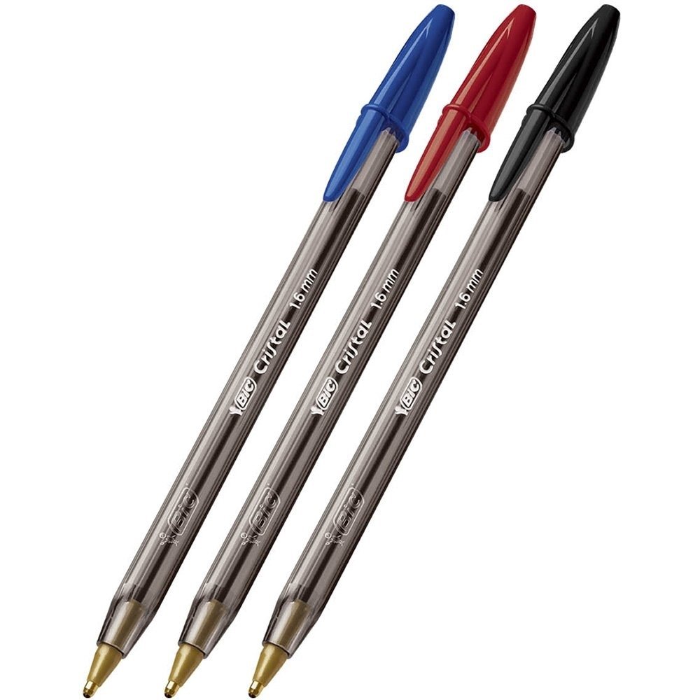 Caneta Esferográfica Bic Cristal Intenso 1.6 mm Cores Sortidas 3 ...