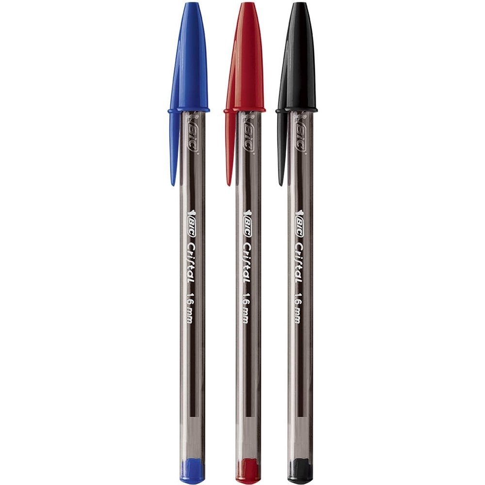 Caneta Esferográfica Bic Cristal Intenso 1.6 mm Cores Sortidas 3 ...